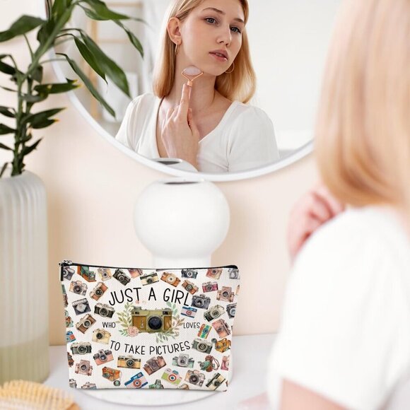 Photographer Gifts Makeup Bag Photo Lover Gifts Photography Gifts Cosmetic Bag C - Picture 6 of 6